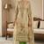 Beige color ethnic partywear salwar kameez for ceremonial looks