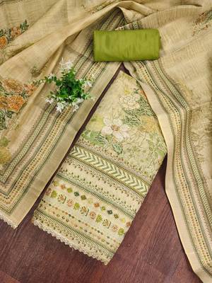 Beige color ethnic partywear salwar kameez for ceremonial looks 4