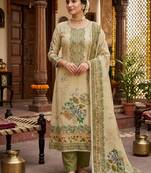 Pista color ethnic partywear salwar kameez for ceremonial looks