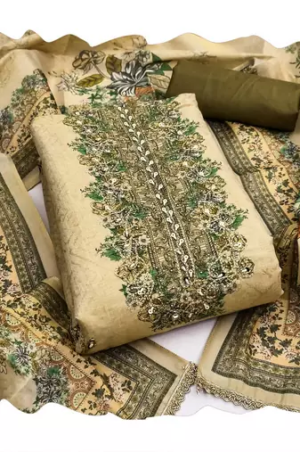 Pista color ethnic partywear salwar kameez for ceremonial looks