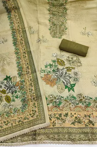 Pista color ethnic partywear salwar kameez for ceremonial looks