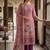 Purple color ethnic partywear salwar kameez for ceremonial looks