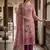 Purple color ethnic partywear salwar kameez for ceremonial looks