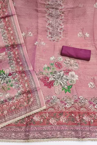 Purple color ethnic partywear salwar kameez for ceremonial looks