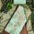 Sea green color beautiful printed with hand work cotton silk fabric salwar kameez