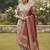 Pink color beautiful printed with hand work cotton silk fabric salwar kameez