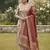 beige cotton salwar kameez with hand work printed festive wear