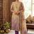 Beige color beautiful printed with hand work simmer cotton fabric salwar kameez
