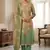 Beige color beautiful printed with hand work simmer cotton fabric salwar kameez
