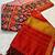 Red Color Lagadi Patta and weaved zari border Work Silk Patola Saree