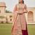 Peach color beautiful printed with hand work banarasi cotton fabric salwar kameez