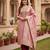 Pink color beautiful printed with hand work banarasi cotton fabric salwar kameez
