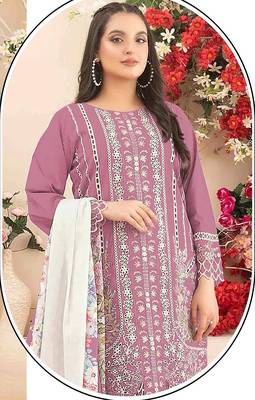 Pink color cotton fabric beautiful and stylish ceremonial salwar suit 2
