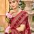 Rich and ethnic looking pink color woven soft silk saree