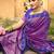 Rich and ethnic looking purple color woven soft silk saree