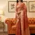 Rust color tissue silk fabric designer ceremonial saree