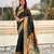 Dark green color paithani silk fabric beautiful traditional rich saree