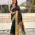 Dark green paithani silk fabric beautiful traditional rich saree