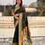 Dark green color paithani silk fabric beautiful traditional rich saree