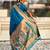 Firozi color paithani silk fabric beautiful traditional rich saree