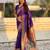 Violet color paithani silk fabric beautiful traditional rich saree