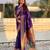 Violet color paithani silk fabric beautiful traditional rich saree