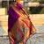 Wine color paithani silk fabric beautiful traditional rich saree