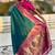 Rama color heavy  woven paithani gala designer soft silk saree