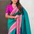 Rama color heavy  woven paithani gala designer soft silk saree