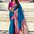 Firozi color heavy  woven paithani gala designer soft silk saree