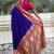 Violet color heavy  woven paithani gala designer soft silk saree