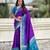Purple color woven meenakari ikkat designer patola silk saree