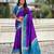 Purple color woven meenakari ikkat designer patola silk saree