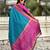 Sky blue color woven meenakari ikkat designer patola silk saree