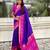 Violet color woven meenakari ikkat designer patola silk saree