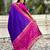 Violet color woven meenakari ikkat designer patola silk saree