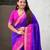 Violet color woven meenakari ikkat designer patola silk saree