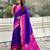 Violet color woven meenakari ikkat designer patola silk saree