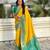 Yellow color woven meenakari ikkat designer patola silk saree