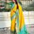 Yellow color woven meenakari ikkat designer patola silk saree