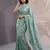 Green color rasberry silk fabric beautiful embroidered girlie saree