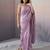 Mauve color rasberry silk fabric beautiful embroidered girlie saree