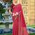 Maroon color beautiful soft silk woven designer saree