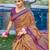 Purple color beautiful soft silk woven designer saree
