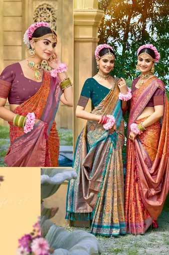 Wine soft silk blend woven saree