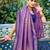 Violet color beautiful soft silk woven designer saree