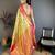 Golden Color Weaving  Zari Border silk saree 