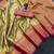 Golden Color Weaving  Zari Border silk saree 