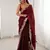 Maroon stylish fendy satin silk fabric style saree