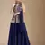 Blue color star georgette party wear designer peplum sharara set